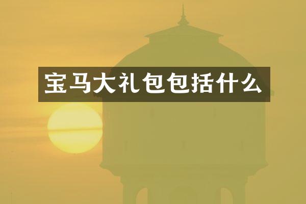 宝马大礼包包括什么
