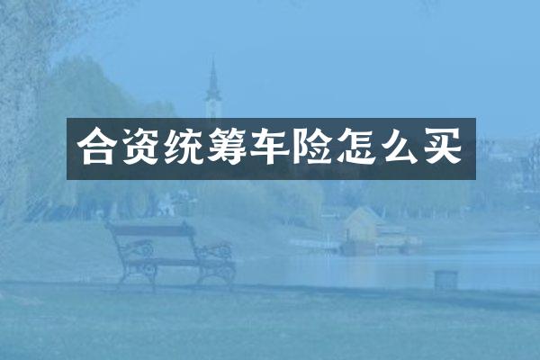 合资统筹车险怎么买