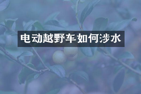 电动越野车如何涉水