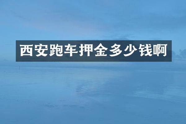 西安跑车押金多少钱啊