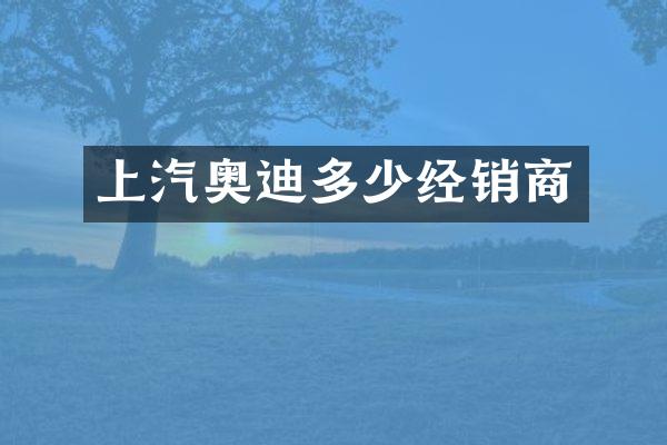 上汽奥迪多少经销商