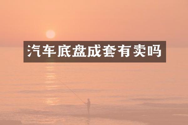 汽车底盘成套有卖吗