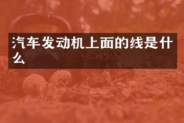 汽车发动机上面的线是什么