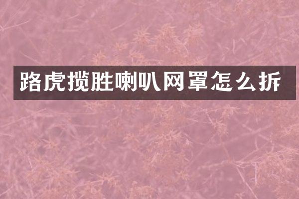 路虎揽胜喇叭网罩怎么拆