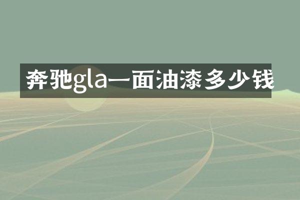 奔驰gla一面油漆多少钱