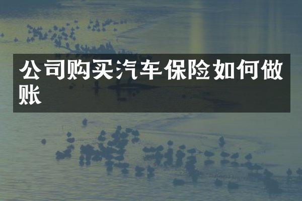 公司购买汽车保险如何做账