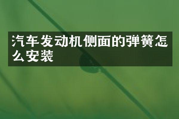 汽车发动机侧面的弹簧怎么安装