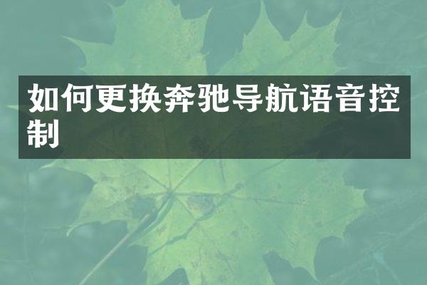 如何更换奔驰导航语音控制