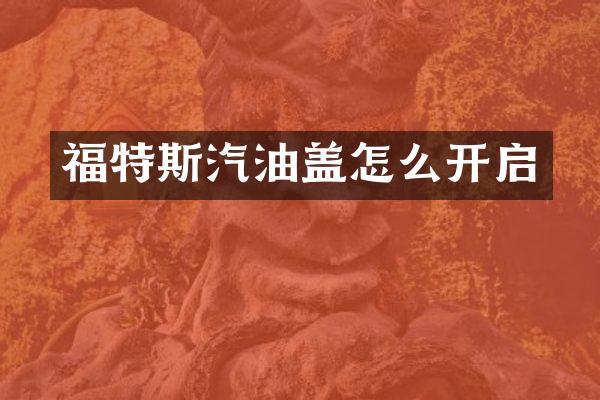 福特斯汽油盖怎么开启