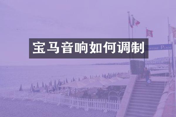 宝马音响如何调制