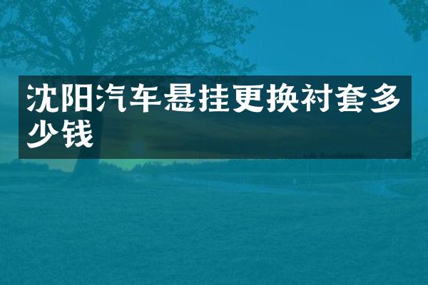 沈阳汽车悬挂更换衬套多少钱