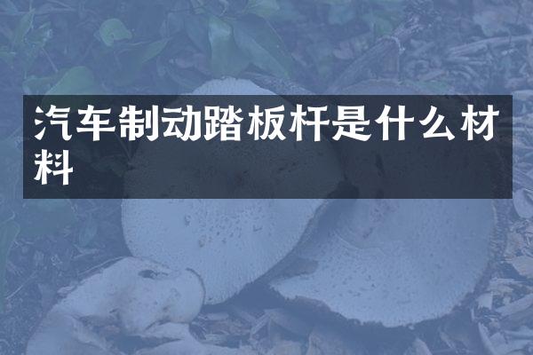 汽车制动踏板杆是什么材料