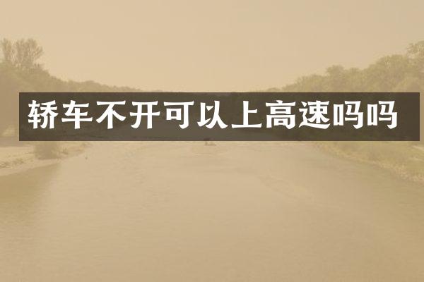 轿车不开可以上高速吗吗