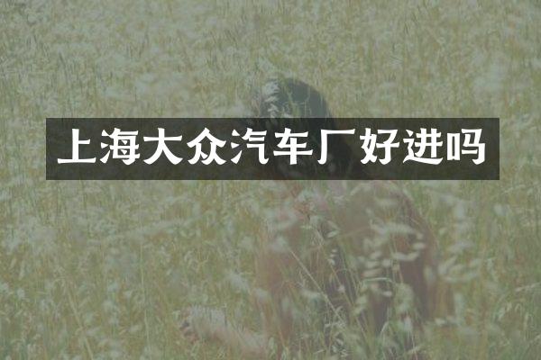 上海大众汽车厂好进吗