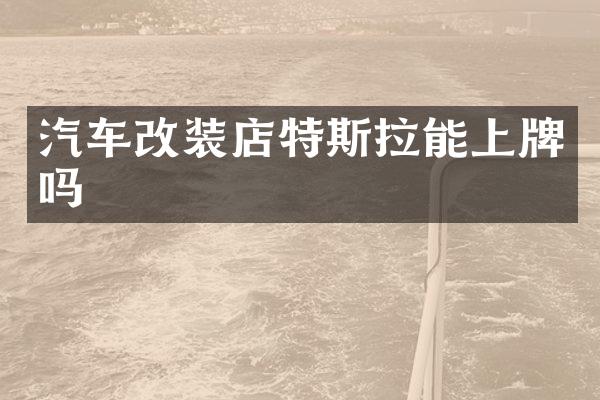 汽车改装店特斯拉能上牌吗