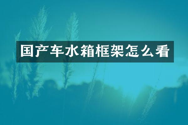国产车水箱框架怎么看