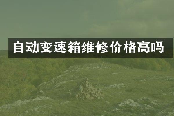 自动变速箱维修价格高吗