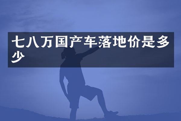 七八万国产车落地价是多少