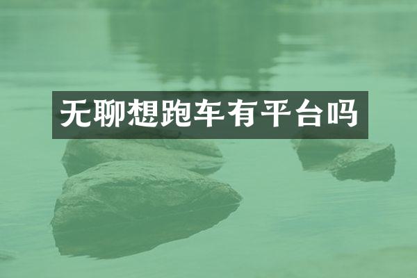无聊想跑车有平台吗