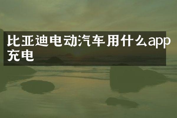 比亚迪电动汽车用什么app充电