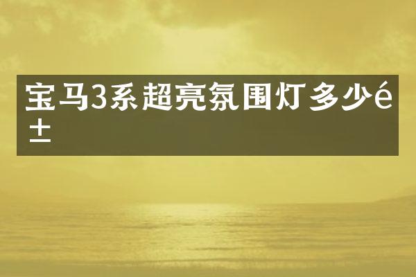 宝马3系超亮氛围灯多少钱