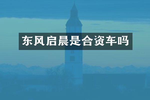 东风启晨是合资车吗