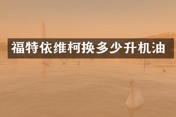 福特依维柯换多少升机油