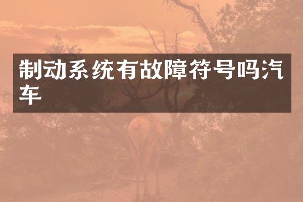 制动系统有故障符号吗汽车
