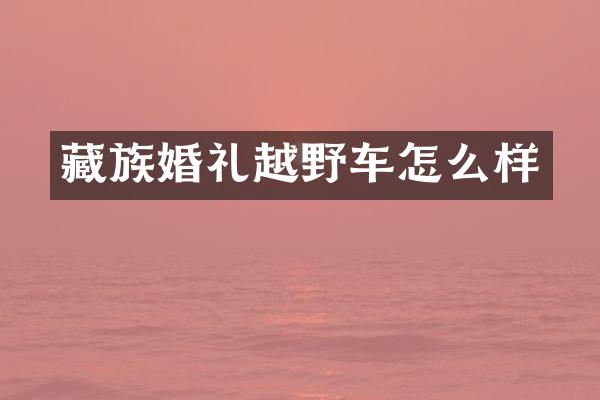 藏族婚礼越野车怎么样