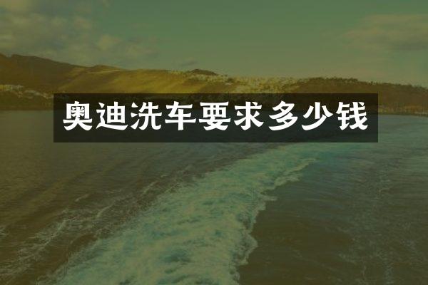 奥迪洗车要求多少钱