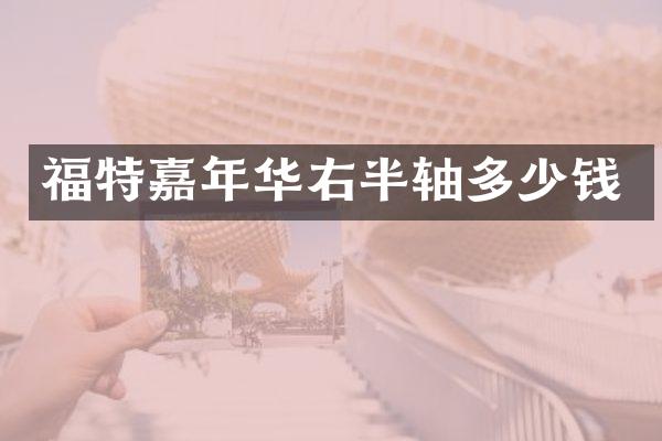 福特嘉年华右半轴多少钱