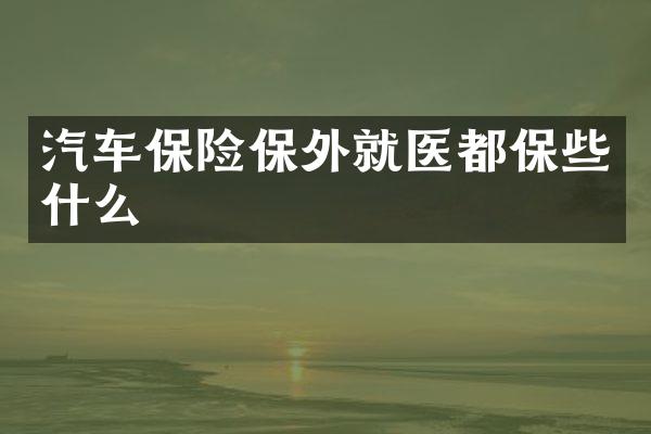 汽车保险保外就医都保些什么