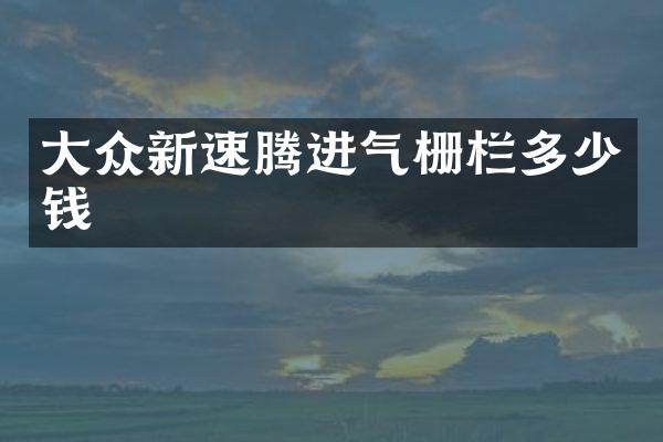 大众新速腾进气栅栏多少钱