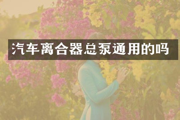 汽车离合器总泵通用的吗