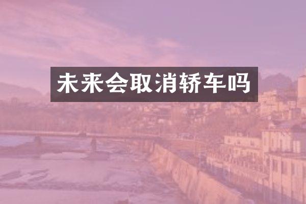 未来会取消轿车吗