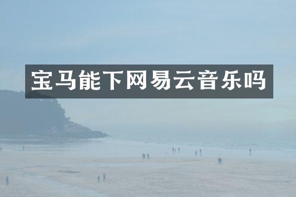 宝马能下网易云音乐吗