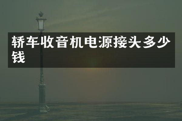 轿车收音机电源接头多少钱