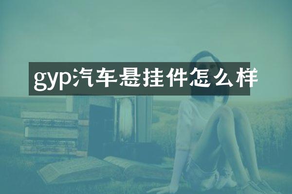 gyp汽车悬挂件怎么样