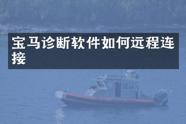宝马诊断软件如何远程连接