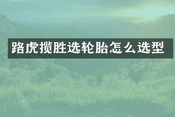路虎揽胜选轮胎怎么选型