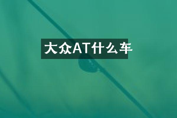 大众AT什么车