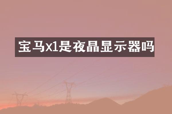 宝马x1是夜晶显示器吗