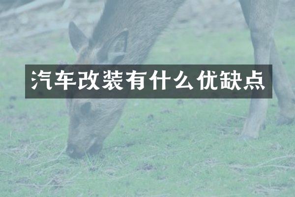 汽车改装有什么优缺点