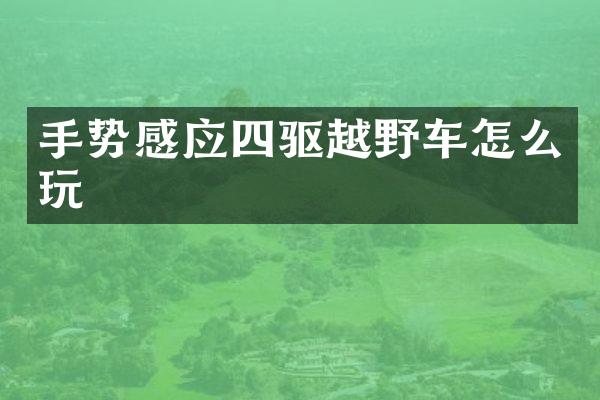 手势感应四驱越野车怎么玩