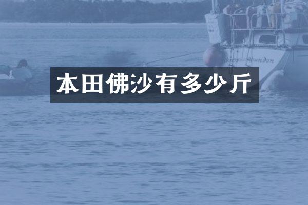 本田佛沙有多少斤
