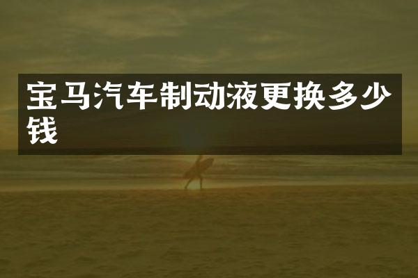 宝马汽车制动液更换多少钱