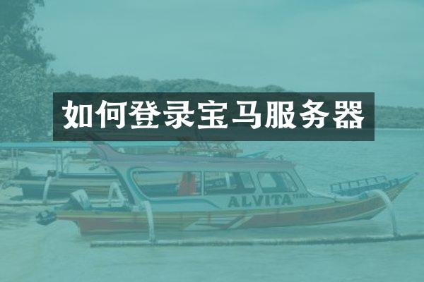 如何登录宝马服务器