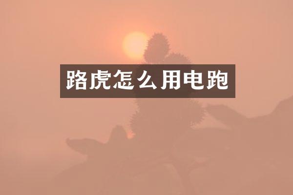 路虎怎么用电跑