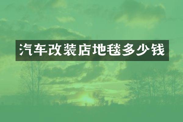 汽车改装店地毯多少钱