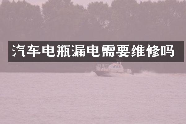 汽车电瓶漏电需要维修吗